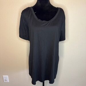 3X Sweet Tea's & Pink Rose Scoopneck Blouse